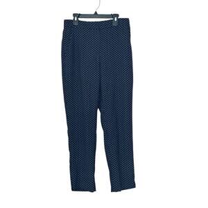 J. Crew blue white elastic waist dress pants size 6